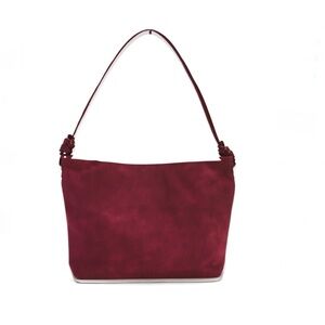 8 OTHER REASONS Maroon Faux Suede Slouch Hobo Bag NWTS